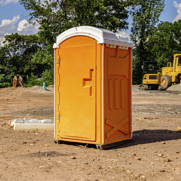 can i customize the exterior of the portable restrooms with my event logo or branding in Marble Rock IA